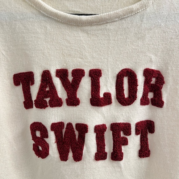 Taylor Swift Knit Sweater Red Varsity Letterman Size S - Picture 3 of 8